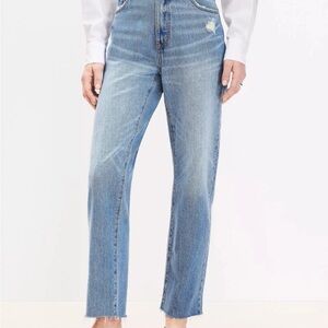 LOFT Fresh Cut High Waisted Straight Leg Jeans -28/6